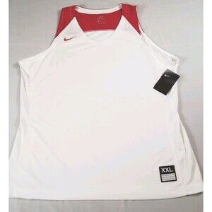 Women's Nike New Tags White With‎ Red Tank Top Size XXL